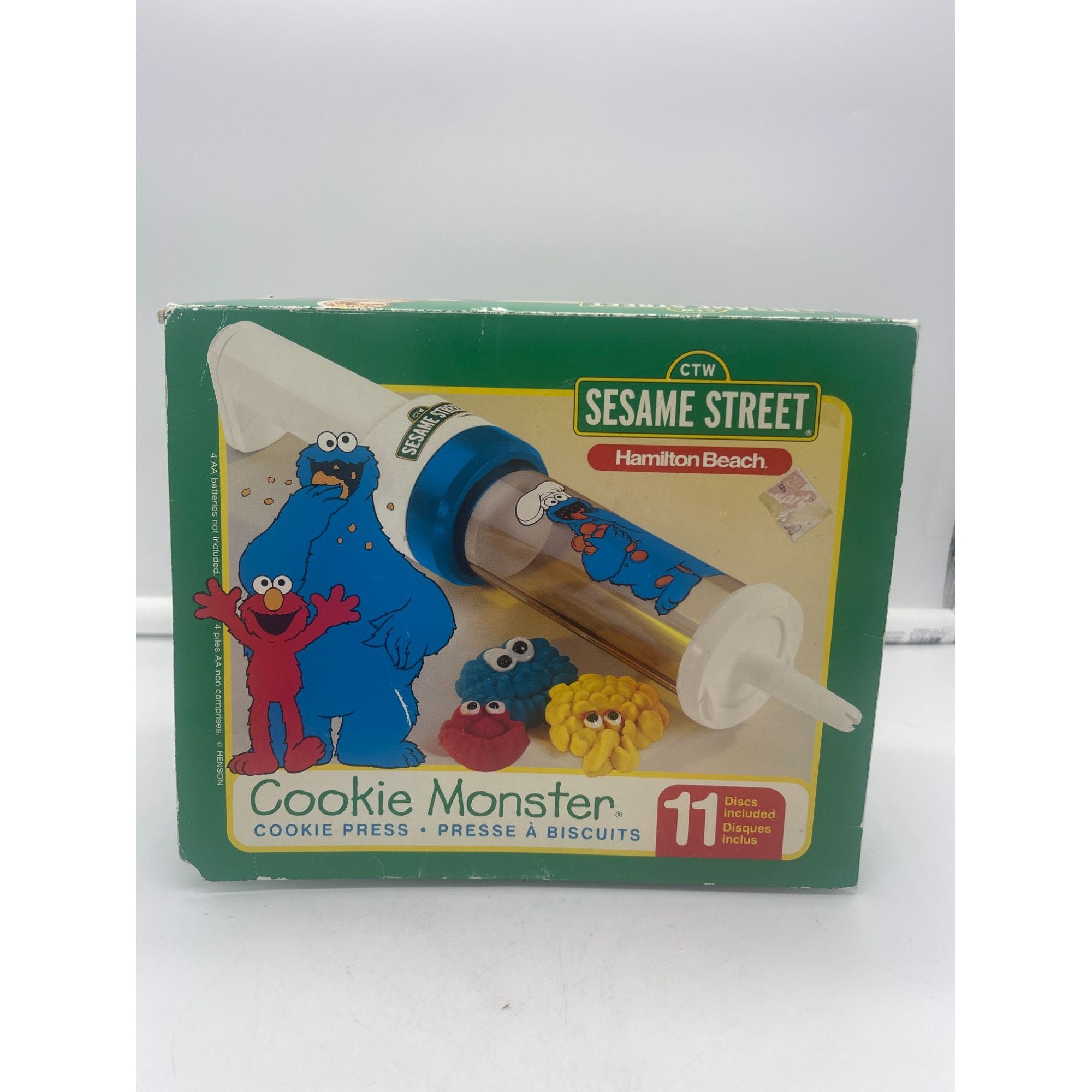 Vintage Sesame Street Hamilton Beach Cookie Monster Cookie Press NOS 