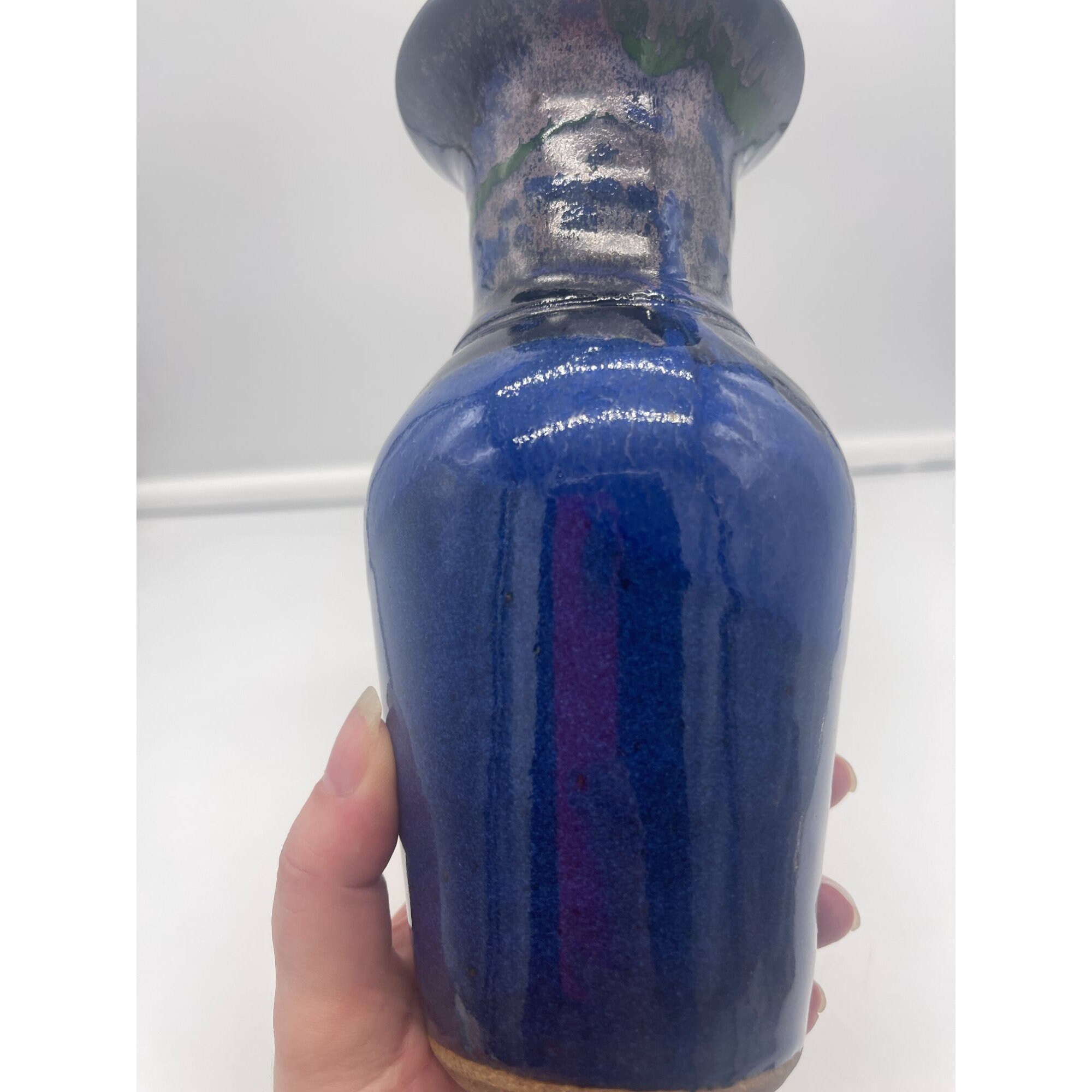 Cobalt Blue Glaze Studio Art Pottery Vase 8 Inch Signed - Etsy