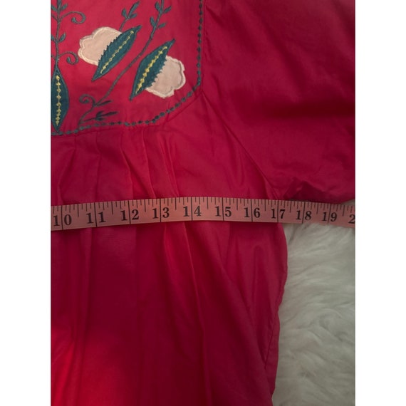 Vintage Naqui Embroidered Pink Muu Muu Dress with… - image 8