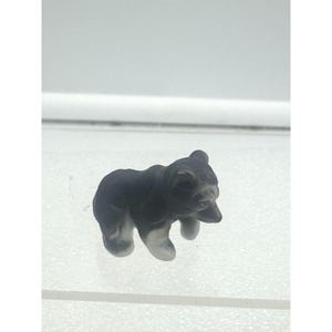 Vintage Bone China Black Bear Cub Miniature Figurine