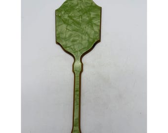 Vintage Art Deco Green Pearlized Bakelite Vanity Hand Mirror-AS IS