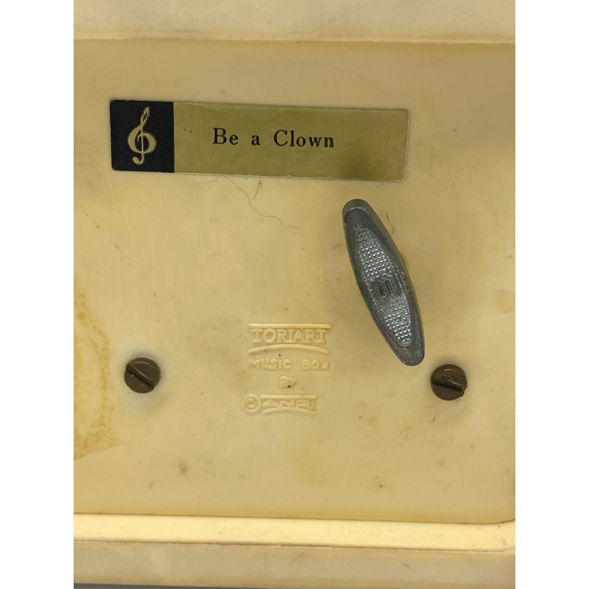 Vintage Anri Music Box Clown and Rotating Kitty Cat Etsy