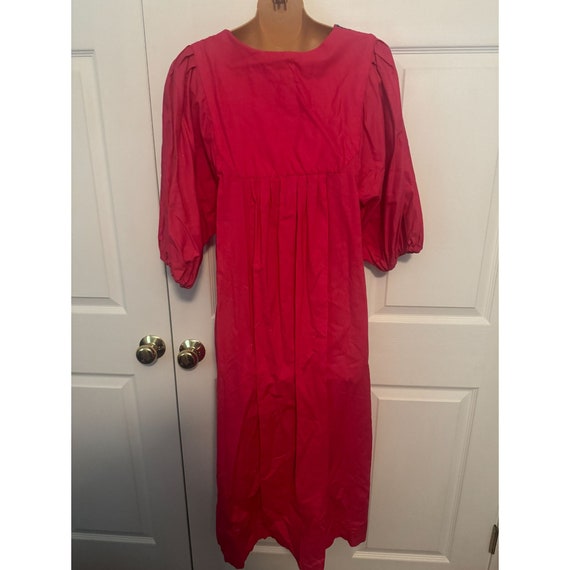 Vintage Naqui Embroidered Pink Muu Muu Dress with… - image 5