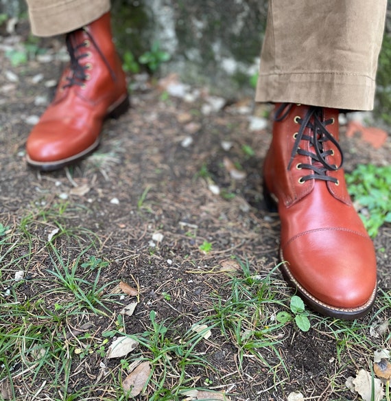 cap toe casual boots