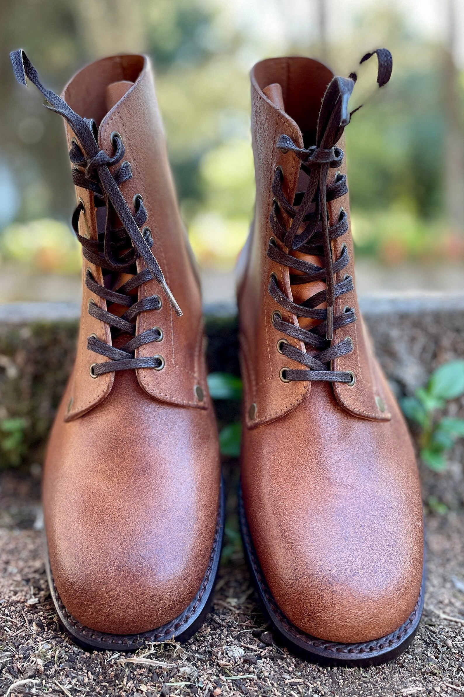 Handmade Mens Leather Boot Roughout Leather Boot Goodyear Etsy