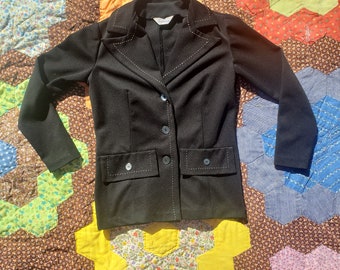 Vintage 70's Sears Black Blazer