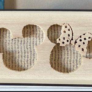 Mickey and Minnie Head book folding pattern