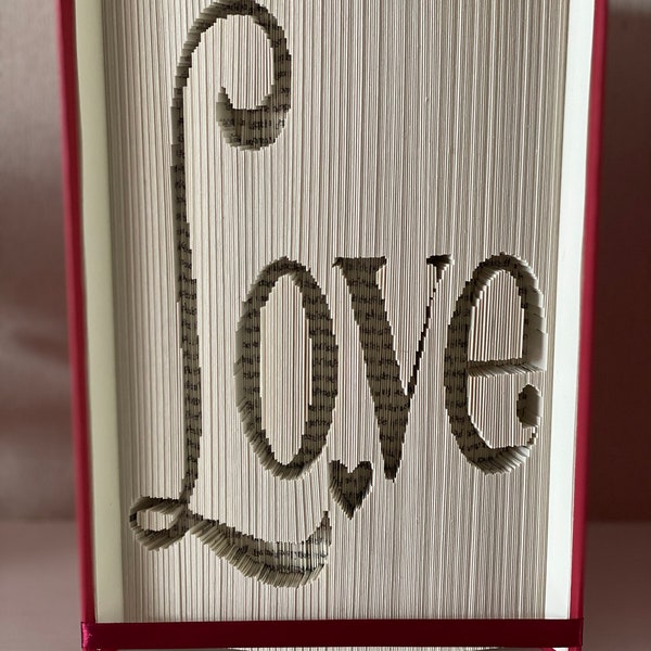 Love book folding pattern
