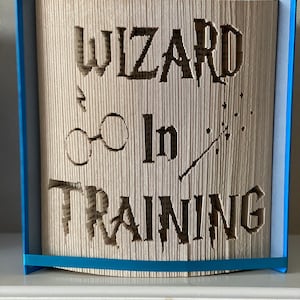 Wizard in training book folding pattern