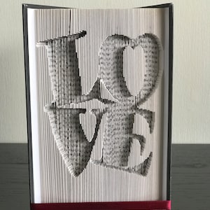 Love book folding pattern