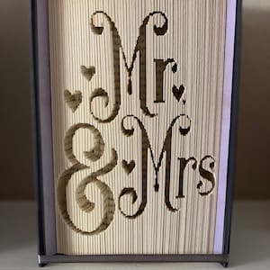 Mr and Mrs Book Folding Pattern