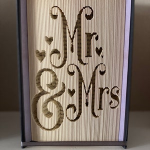 Mr and Mrs Book Folding Pattern