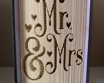 Mr and Mrs Book Folding Pattern
