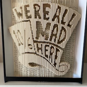 We&#39;re all mad here book pattern