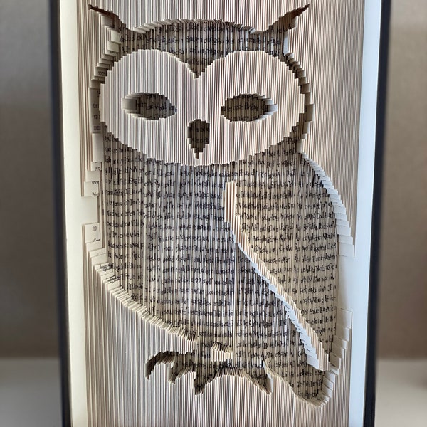 Owl book folding pattern