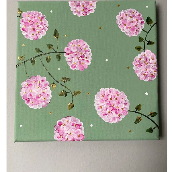 Floral painting on canvas