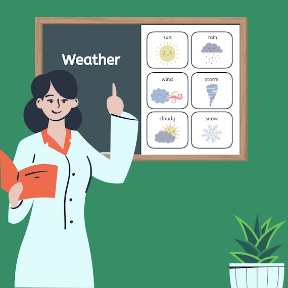Printable Weather Chart for Kids Instant Download. Classroom Etsy