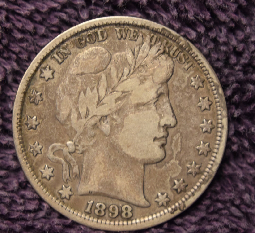 1898 Barber Half Dollar Etsy