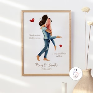 Valentine's Day poster - Illustration of a loving couple