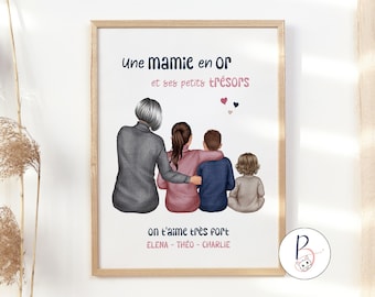 Poster zum Muttertag - personalisiertes Geschenk zum Großmuttertag