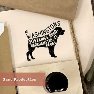 Dog Return Address Stamp, Choose Your Breed, Self-inking Rubber Stamp, Personalized Dog Housewarming Gift