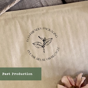 Eco Friendly Shipping Stamp | Sustainable Packaging Stamp Supplies | Reuse Recycle Business Rubber Stamper