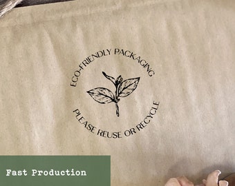 Eco Friendly Shipping Stamp | Sustainable Packaging Stamp Supplies | Reuse Recycle Business Rubber Stamper