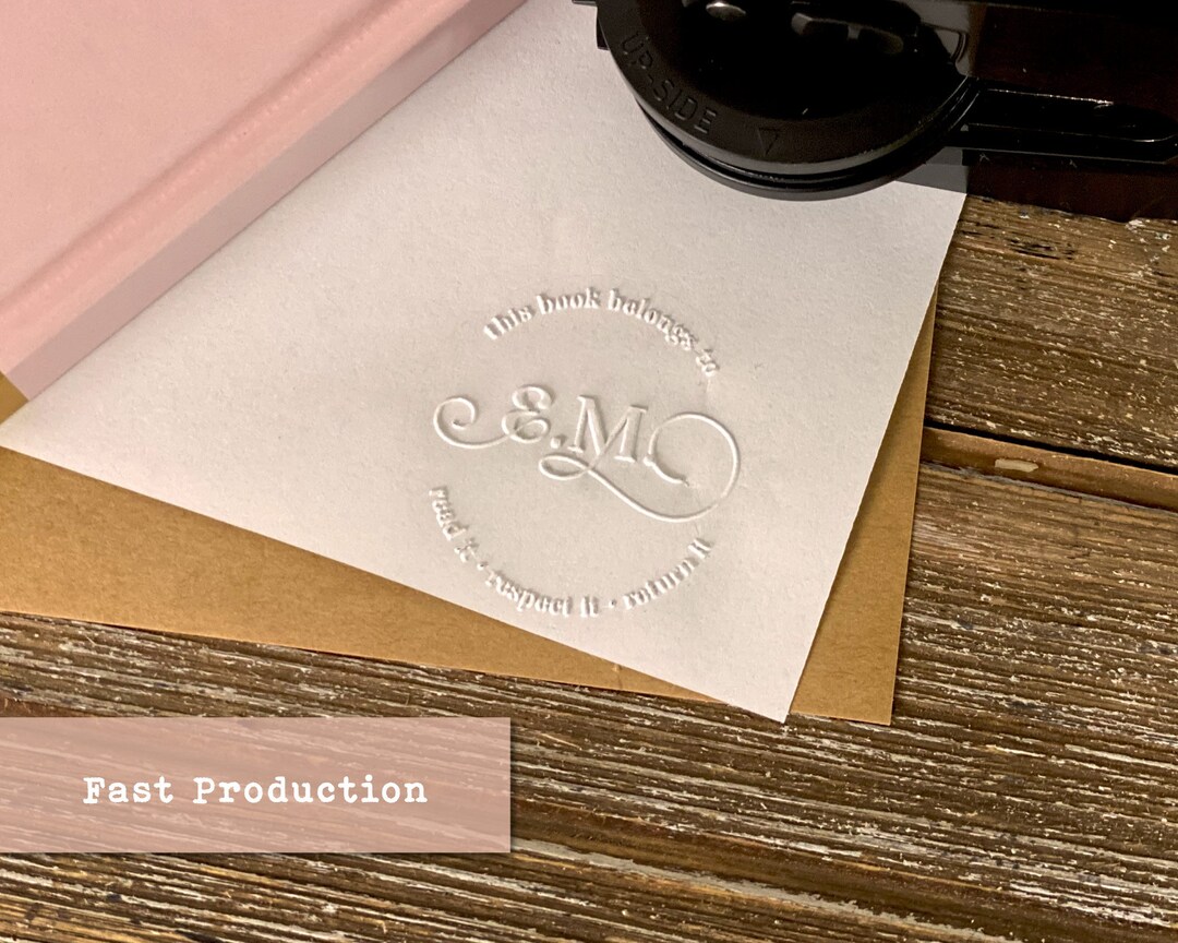 Custom Book Embosser Personalized Embosser Gift for Book Etsy