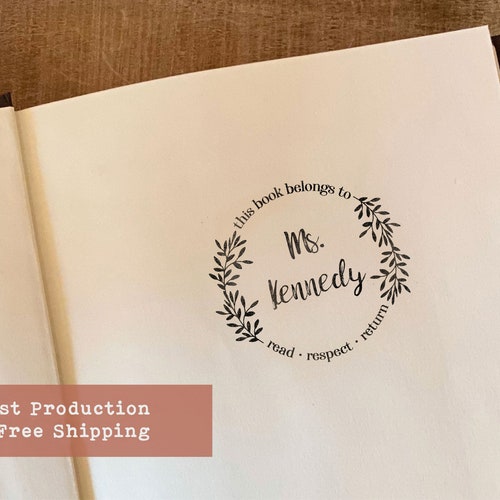 Personalized Female Teacher Rubber Stamp Custom Teacher Etsy
