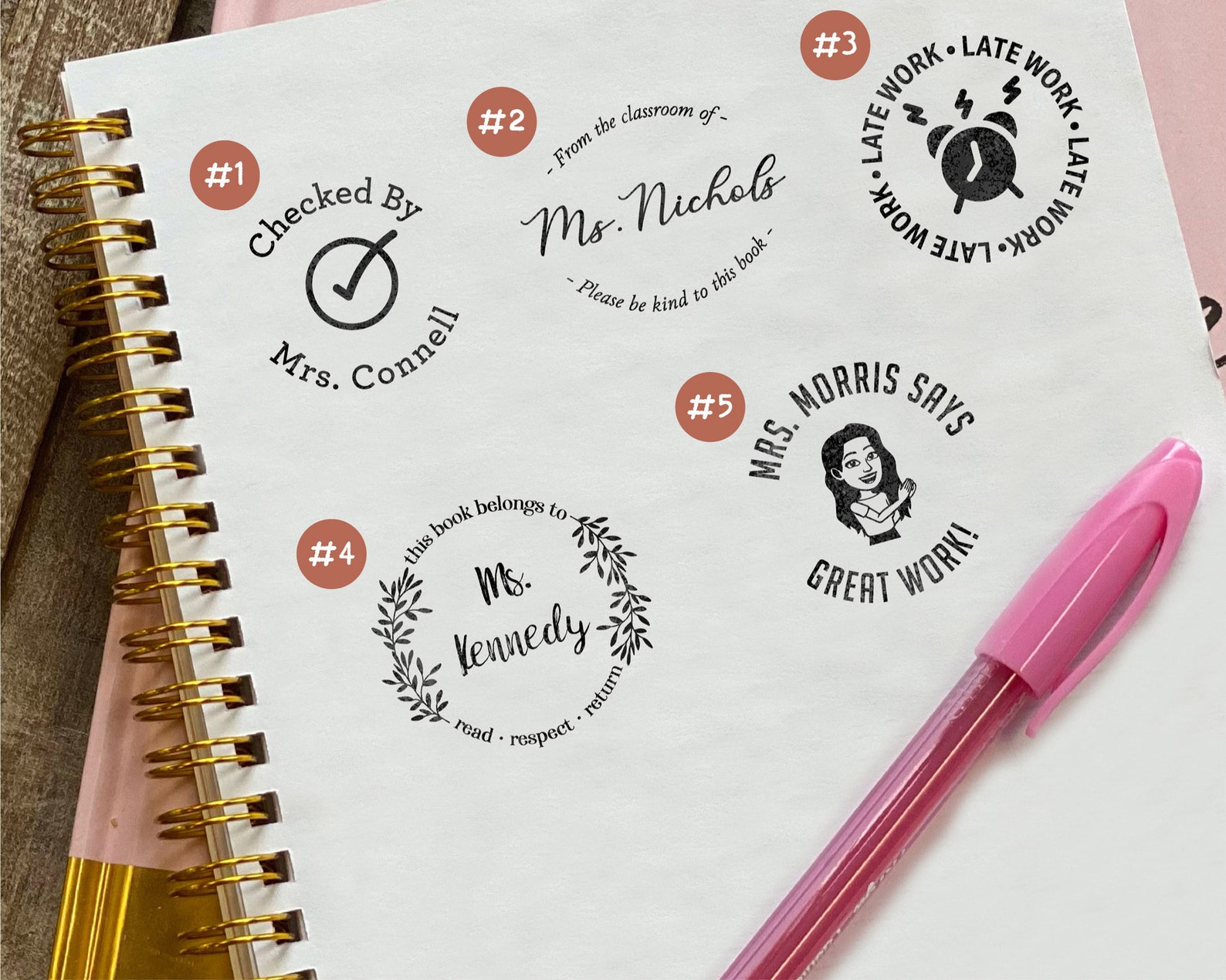 Teacher Stamp Custom Stamps Personalized Teacher Gift Etsy
