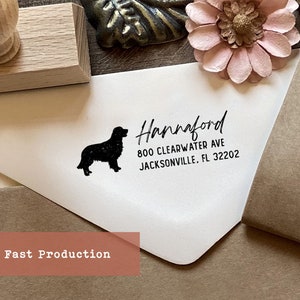 Custom Dog Address Stamp, 10+ Breed Designs, Self-inking Return Address Stamp, Personalized Dog Gifts
