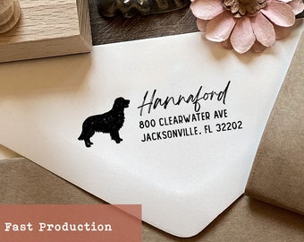 Custom Dog Address Stamp, 10+ Breed Designs, Self-inking Return Address Stamp, Personalized Dog Gifts