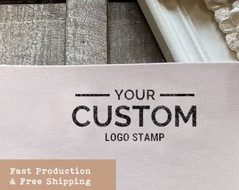 Business Logo Stamp, Custom Rubber Stamp, Personalized Packaging Stamp