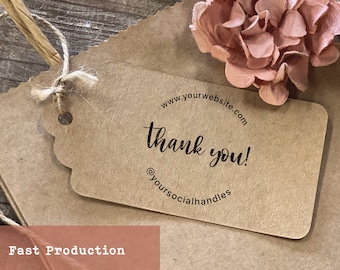 Custom Thank You Rubber Stamp, Shop Small Packaging