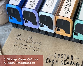 Self-Inking Stamp, Custom Address Stamp, Personalized Return Address, Self-Ink Rubber Stamp, 5 Colors