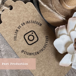 Custom Social Media Stamp, Logo Packaging Stamp, Business Supplies