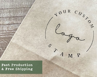 Custom Logo Rubber Stamp, Self-Inking or Wood Stamp