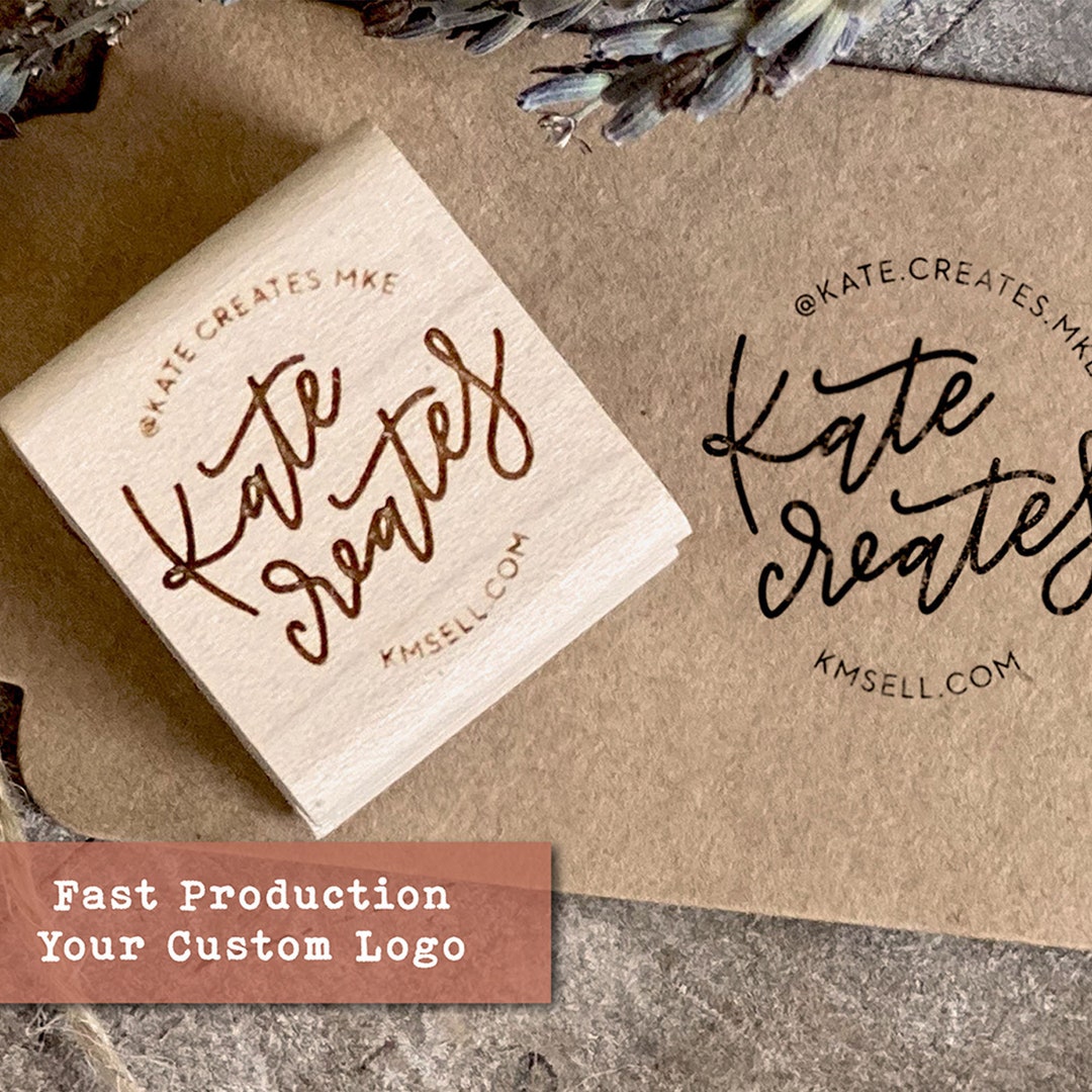  Custom Logo Stamp - Wood Handle Logo Stamp - Personalized  Rubber Hand Stamp - Wooden Hand Stamp with Custom Logo - Multiple Size  Options Available (2x2) - Upload Your Own Logo : Office Products