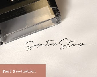 Signature Stamp | Custom Name Stamp | Self-Inking Personalized Stamper | Cursive Business Stamp