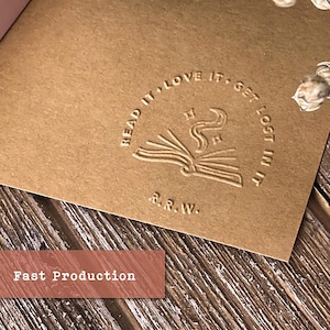 Bellissimo goffratore per libri, regalo personalizzato per gli amanti dei libri, goffratore personalizzato, kit per goffratura per libri