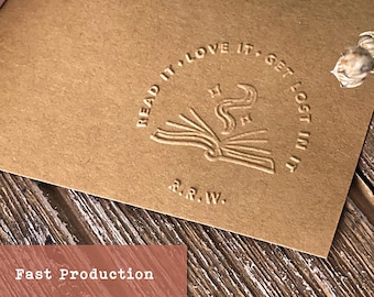 Custom Book Embosser, Personalized Gift for Readers, Library Stamp