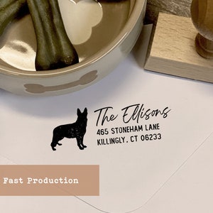 Dog Rubber Stamp, Custom Return Address Stamp, Personalized Dog Gift, Self-Inking Stamp, Choose Your Design