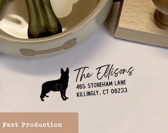 Dog Rubber Stamp, Custom Return Address Stamp, Personalized Dog Gift, Self-Inking Stamp, Choose Your Design