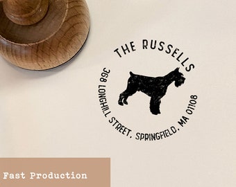 Tampon d'adresse personnalisé pour race de chien, tampon pour animal de compagnie personnalisé