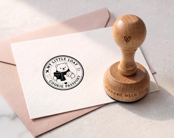Sello redondo con logotipo personalizado, imagen corporativa circular, autoentintable o con mango de madera.