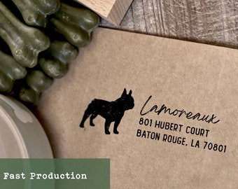 Personalized Dog Address Stamp, Custom Pet Return Address, Self-Inking