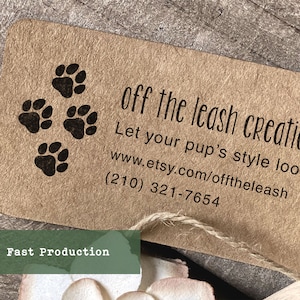 Large Custom Business Card Logo Stamp | Personalized Branding Stamp | Self-Inking or Wood Handle Stamp