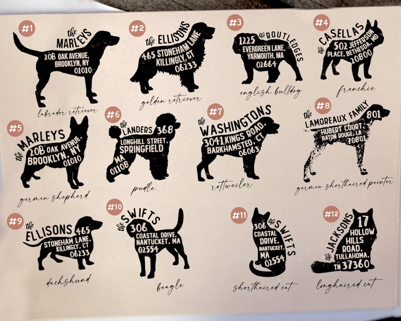 Personalized Dog Stamp, Return Address Dog Stamp, Custom Golden Retreiver Dog Gift, Self-Ink or Rubber Stamp image 2