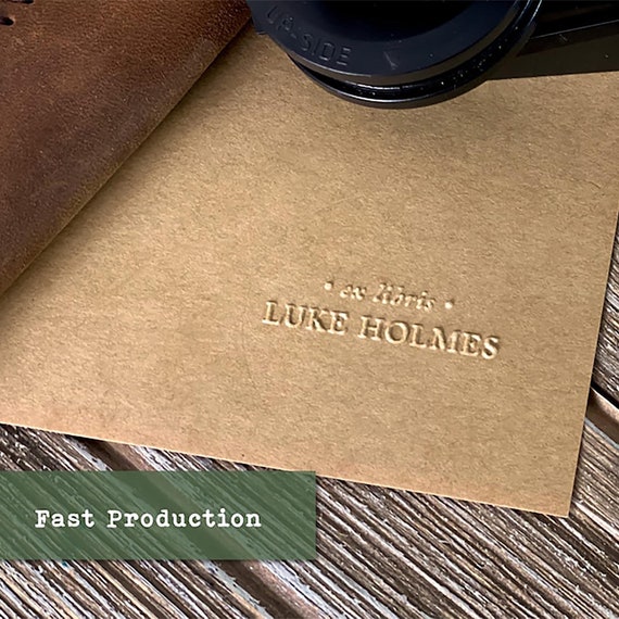 Personalized Book Embosser, Ex Libris Library Stamp, Teacher Gift