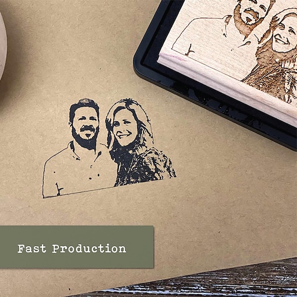 Custom Face Stamp, Personalized Portrait Stamp, Pet Rubber Stamp, Customized Photo Self-Inking, Teacher Gift